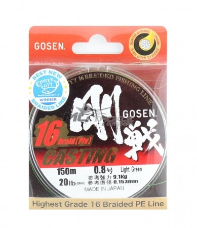 Gosen 16 Ply Casting Braid - 150m
