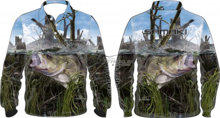 Samaki Aussie Bass Long Sleeve Shirt - Adult