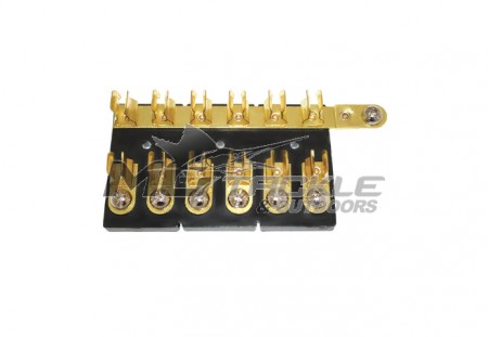 RWB Marine Fuse Block - Bakelite/Brass