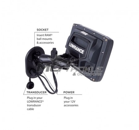 Tallon Elite Socket - Lowrance Power w/ RAM 1in Mount