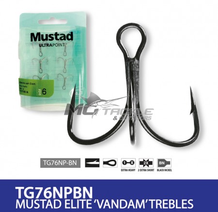 Mustad Elite Van Dam Trebles - Pre-Pack