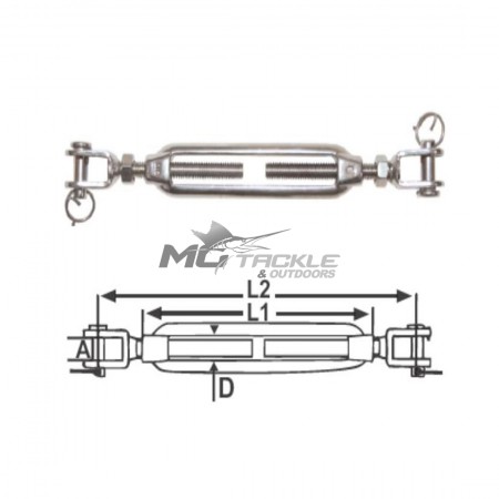 RWB Marine Turnbuckle Jaw & Jaw