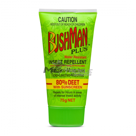 Bushman Plus Gel 75gm 80% Deet w/ Sunscreen