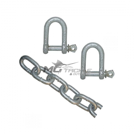 RWB Marine Anchor Chain 8mm x 2m incl. 2 x D Shackles