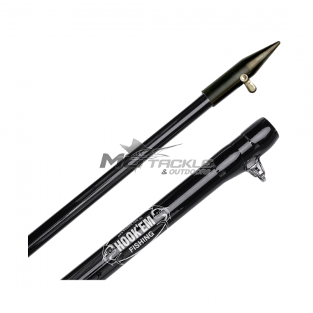 Hook Em Fishing Outrigger Poles Fibreglass 2 x 11ft w/ Spear Ends - No Bases