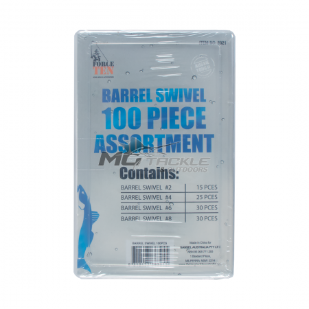 Force Ten 100 Piece Assorted Barrel Swivels
