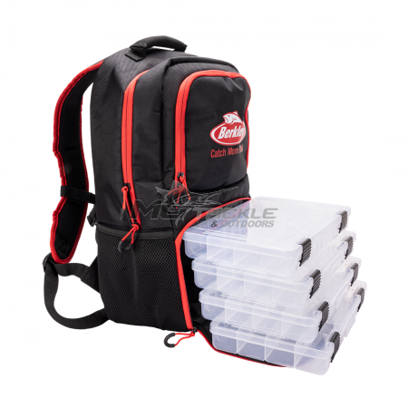 Berkley Backpack With 4 Tackle Box Fishing Bag