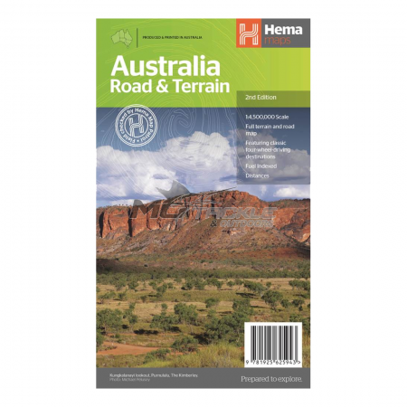 Hema Australia Road & Terrain Map