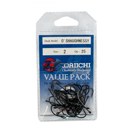 Daiichi O'Shaughnessy Hook - Size 2 - 25 Pack