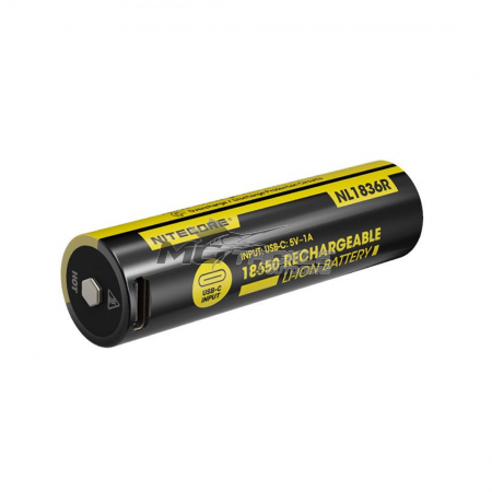 Nitecore NL1836R Li-Ion USB-C Rechargeable Battery