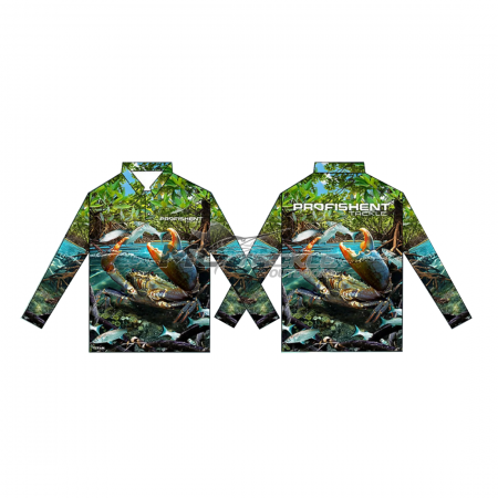 Profishent Sublimated Mud Crab Fishing Shirt