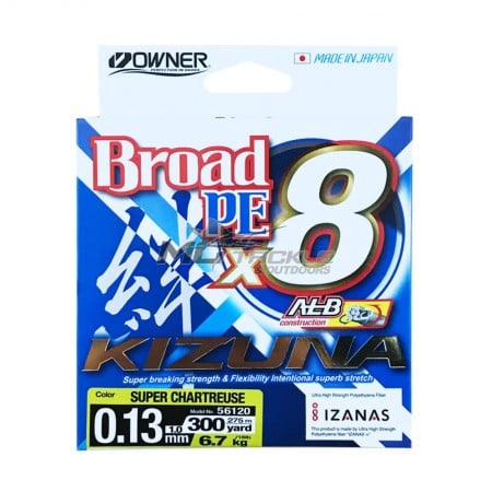 Owner Kizuna Broad PE x8 Braid - 300yd