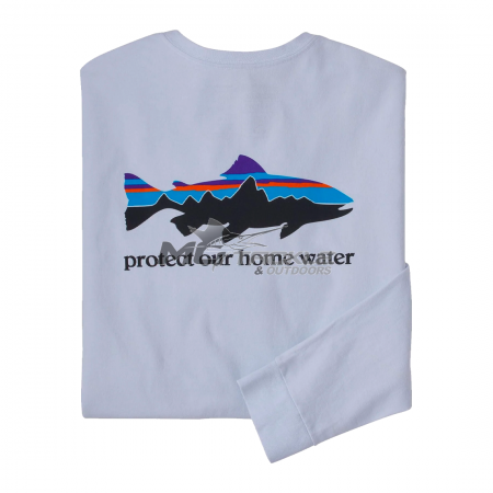Patagonia Mens Long Sleeve Water Trout Responsibili-Tee