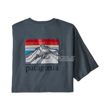 Patagonia Mens Line Logo Ridge Pocket Short Sleeve Responsibili-Tee