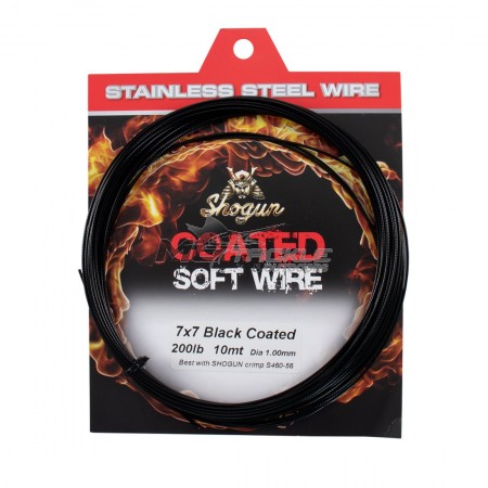 Shogun Black Coated Soft Wire - 10m