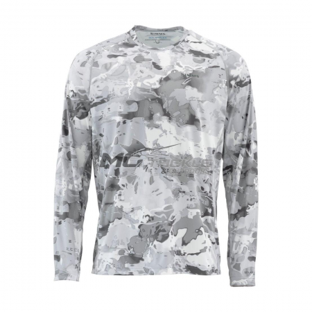 Simms Mens Solarflex Long Sleeve Crewneck Prints Shirt