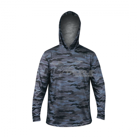 Xcel Mens ThreadX Hawaiian Hooded Long Sleeve Shirt