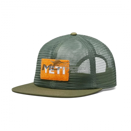 Yeti Velcro Badge Flat Brim Mesh Cap