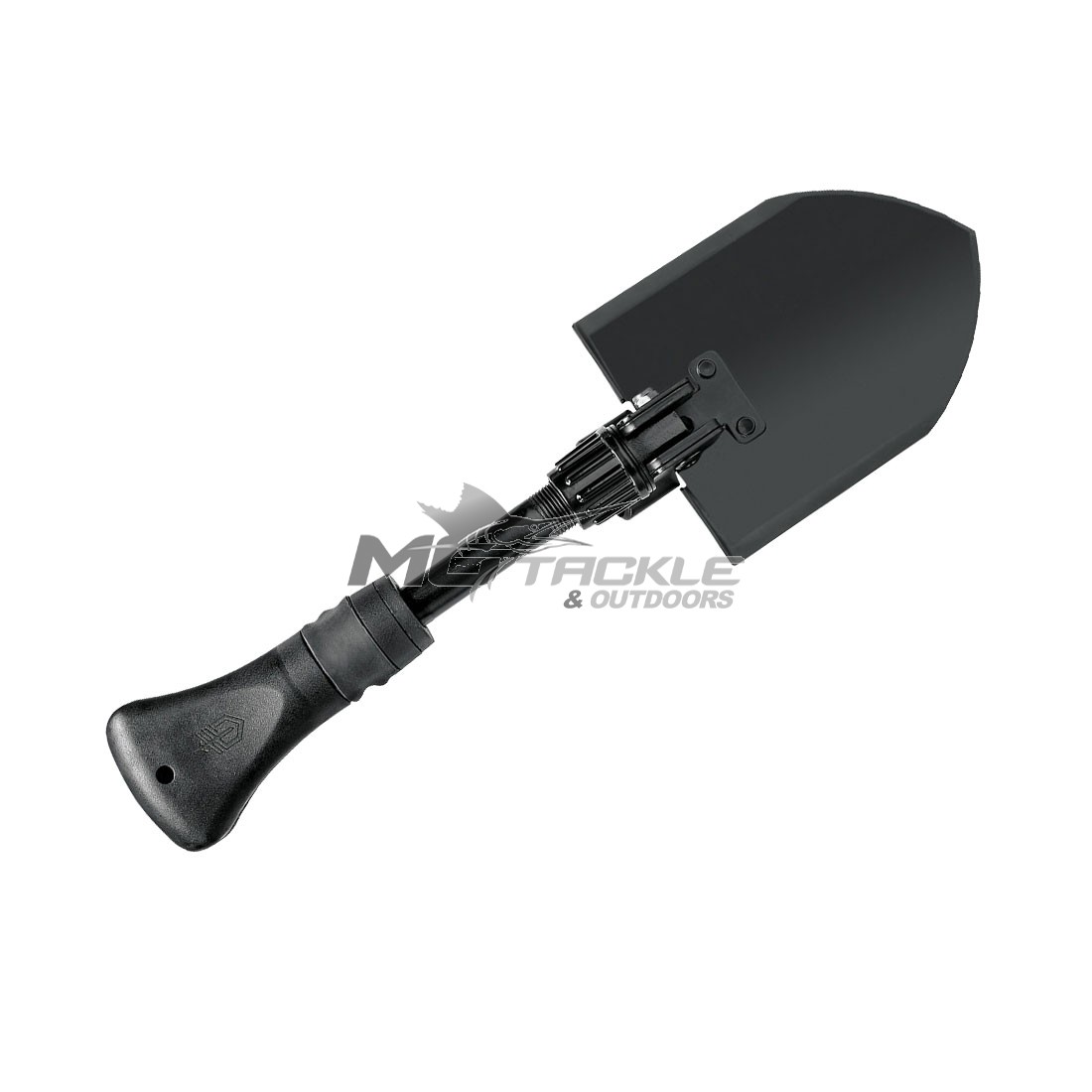 Gorge folding shovel outlet