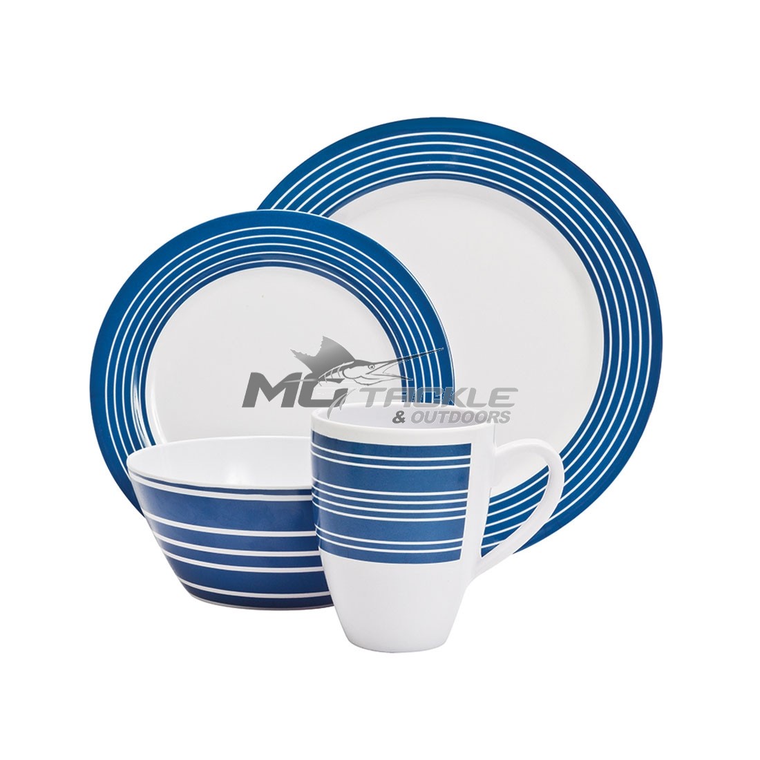 Campfire Melamine Dinner Set 16 Piece MoTackle Outdoors