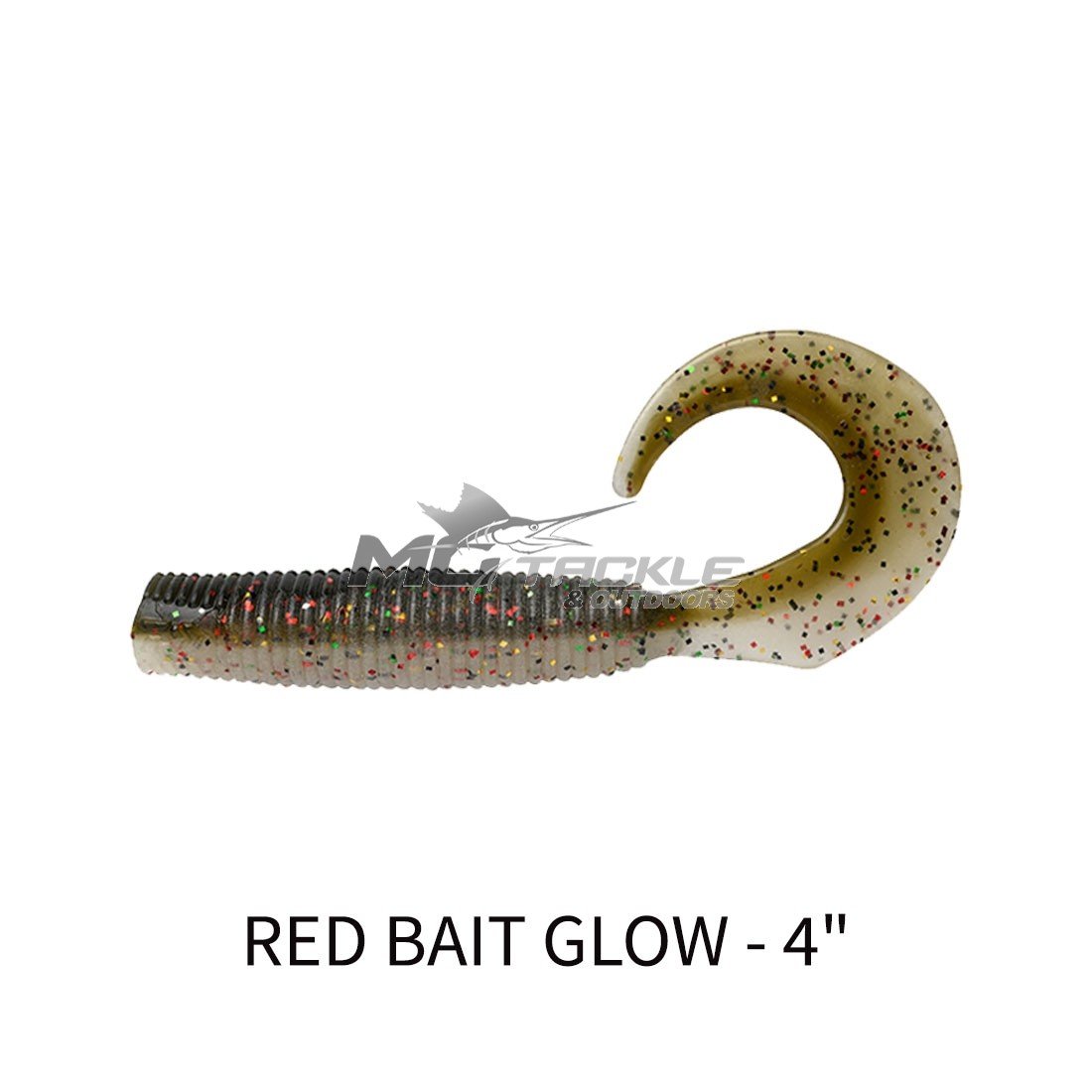 2 Inch Single Tail Grub (Red Glow & UV) – Water's Edge Baits