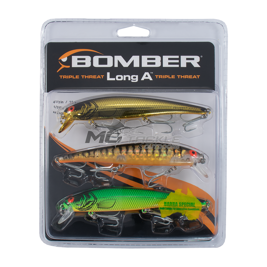 Bomber Triple Threat Long A Lure Pack | MoTackle & Outdoors