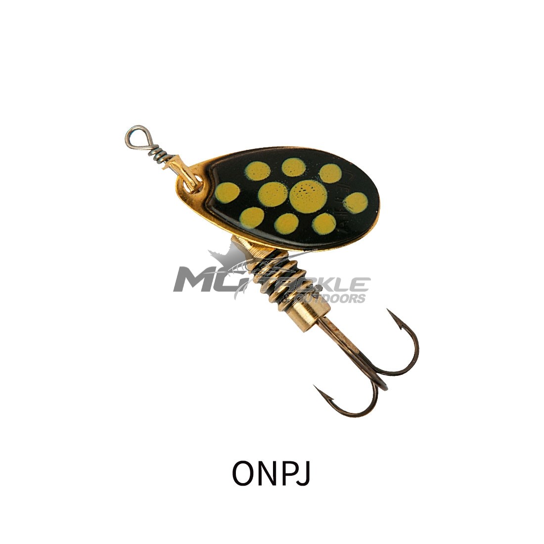 2 Pack of Size 1 Rublex Celta Inline Spinner Lure - 2gm Spinnerbait Fishing  Lure - Gold Black Yellow