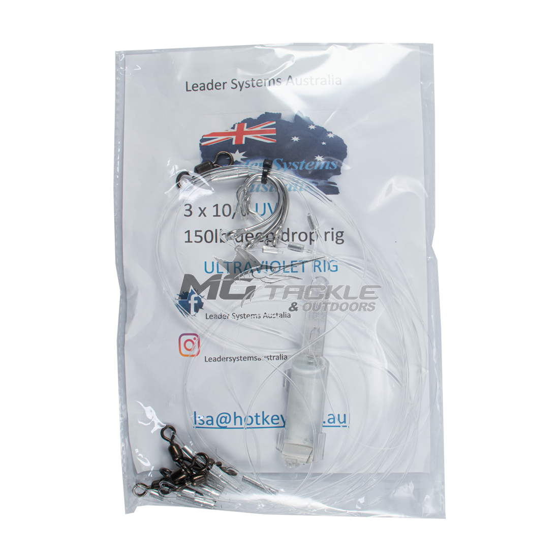 Leader Systems Australia 3 Hook UV Rig MoTackle & Outdoors