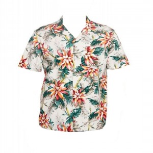 Okanui Floral Natural Classic Short Sleeve Shirt