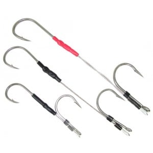Black Bart Double Stainless Hook Set 180°