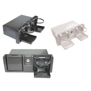 RWB Marine Glove Box - Lockable w/ Recessed Drink Holders