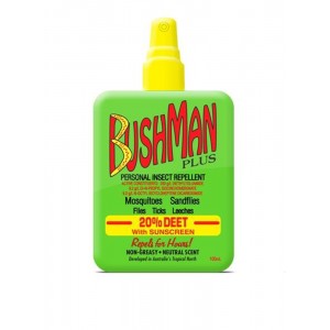 Bushman Plus 100ml Pump Spray 20% Deet w/ Sunscreen