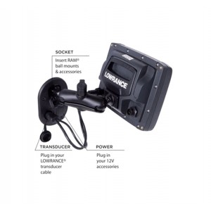 Tallon Elite Socket - Lowrance Power w/ RAM 1in Mount