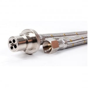 Companion Bayonet - 3/8 SAEF Stainless Steel Braided Hose