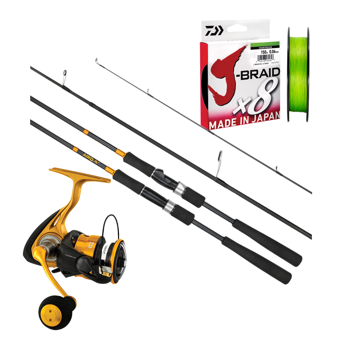 daiwa aird spin combo AIRD-X RODS  US Split grip eva handles deliver all Daiwa 26 Aird X Spin