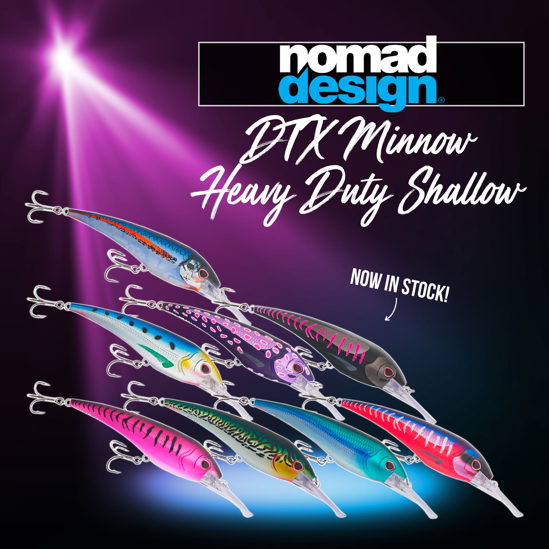 New - NOMAD DESIGN DTX MINNOW HEAVY DUTY SHALLOW FLOATING LURE