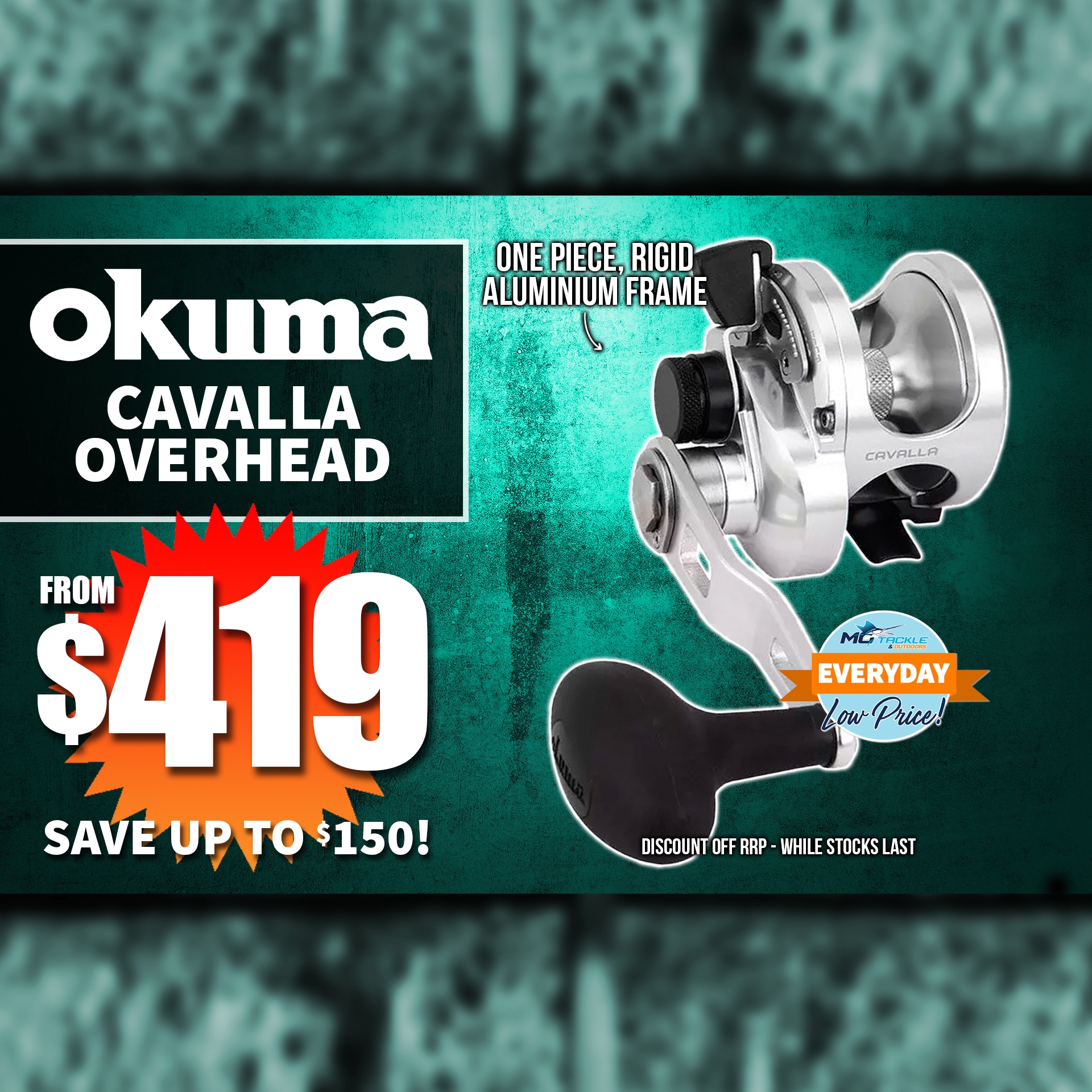 OKUMA CAVALLA OVERHEAD REEL from $419