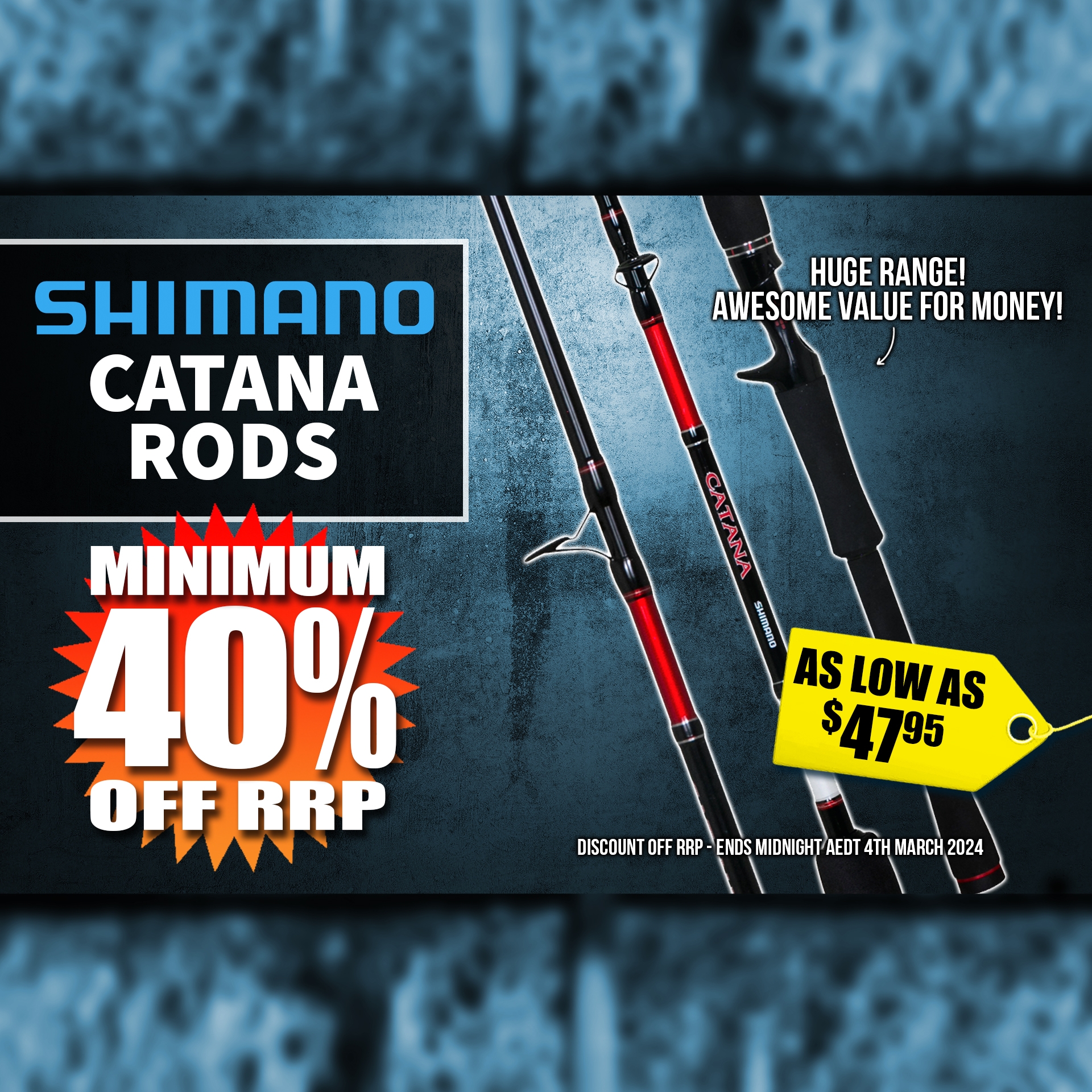 40% off Shimano Catana Rods