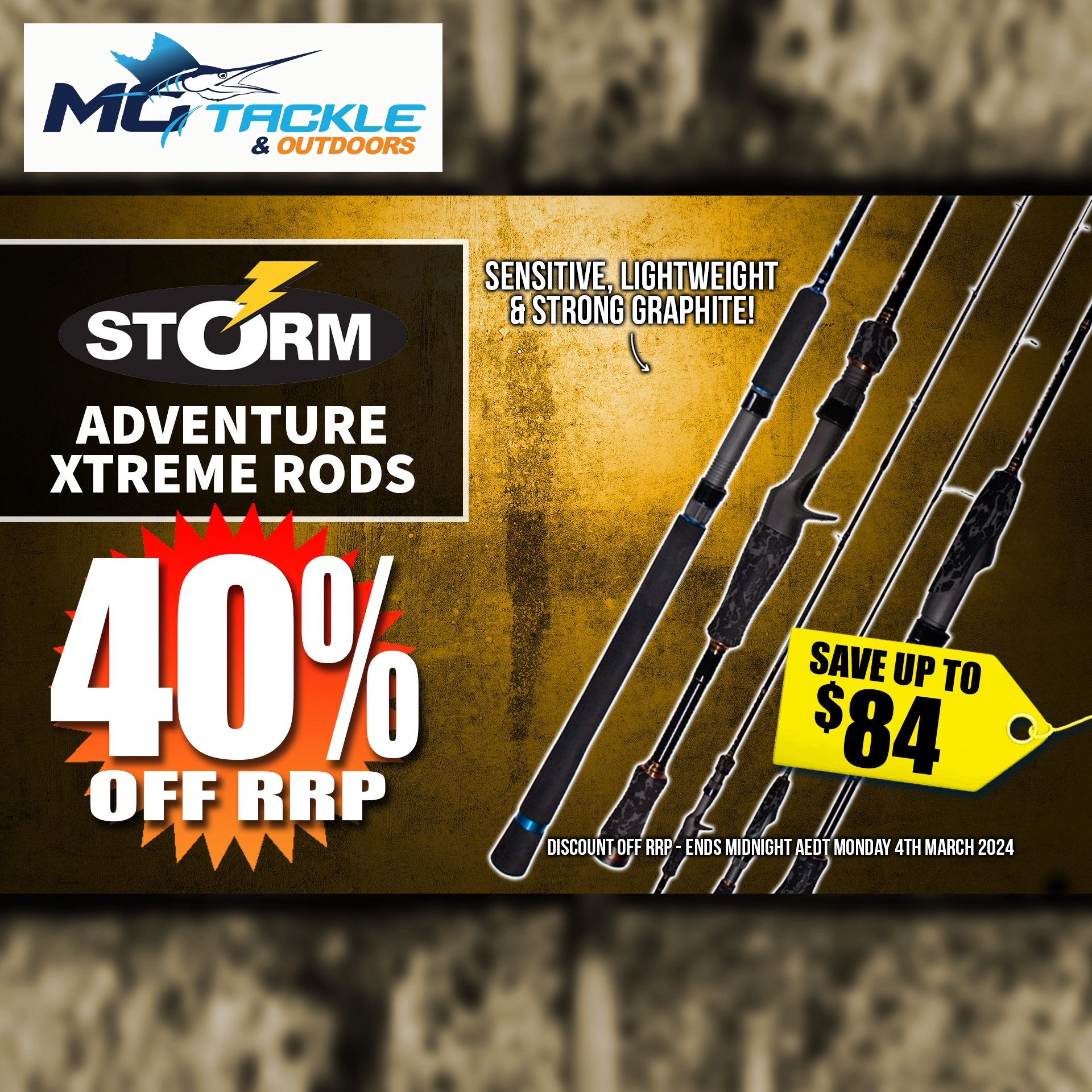 40% off Storm Adventure Rods