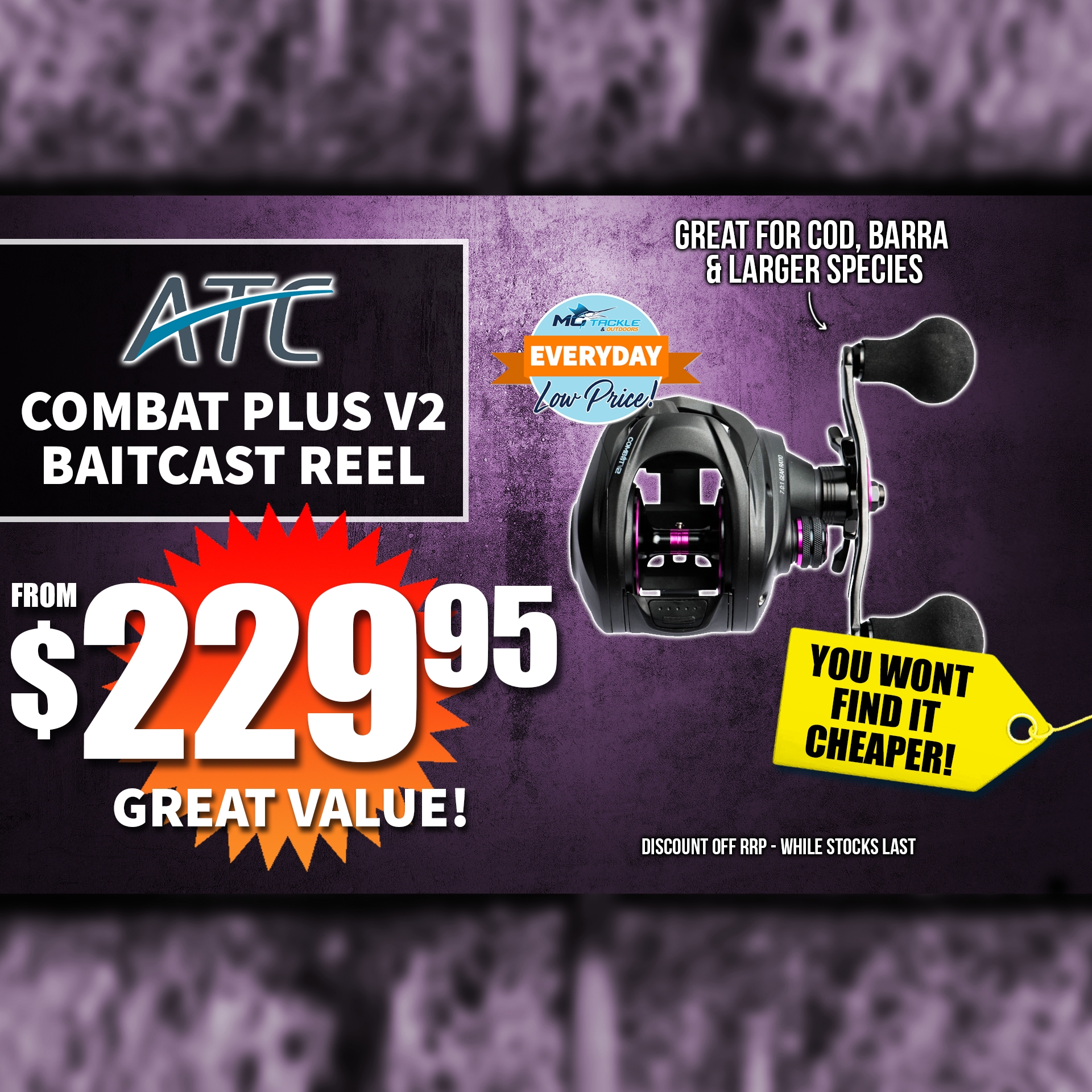 ATC Combat Plus V2 Baitcast Reel