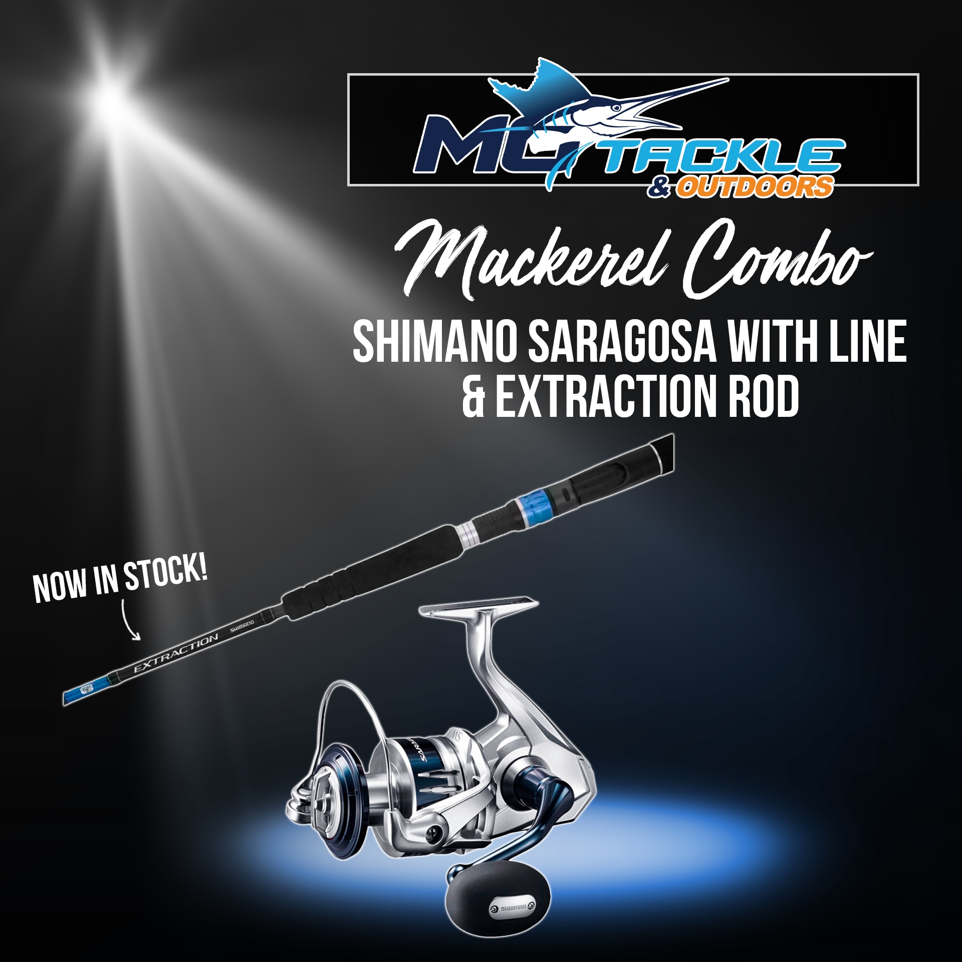 New - Shimano Saragosa & Extraction Spin Mackerel Combo