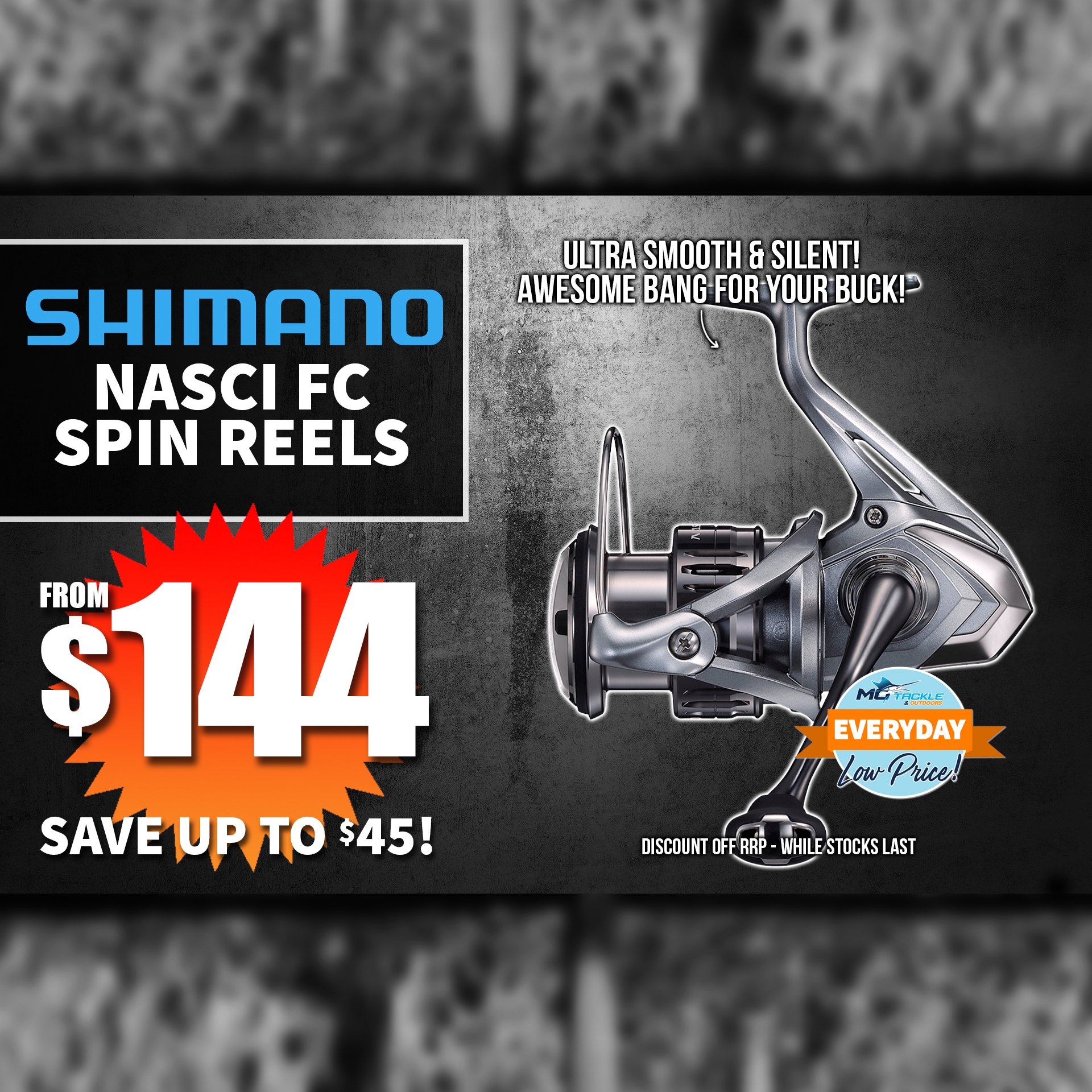 SHIMANO NASCI FC SPIN REEL from $144