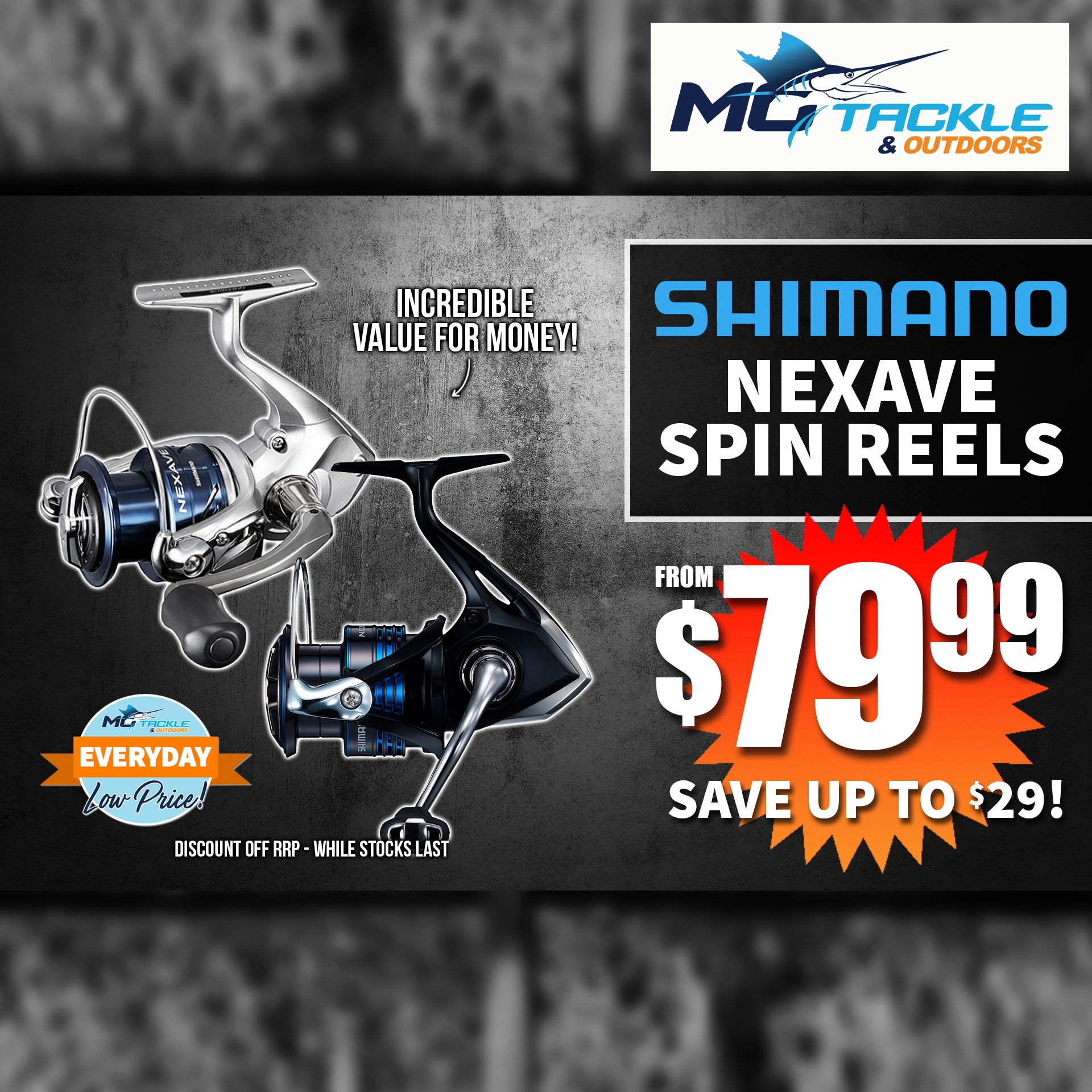 Shimano Nexave Spin Reels from $79.95