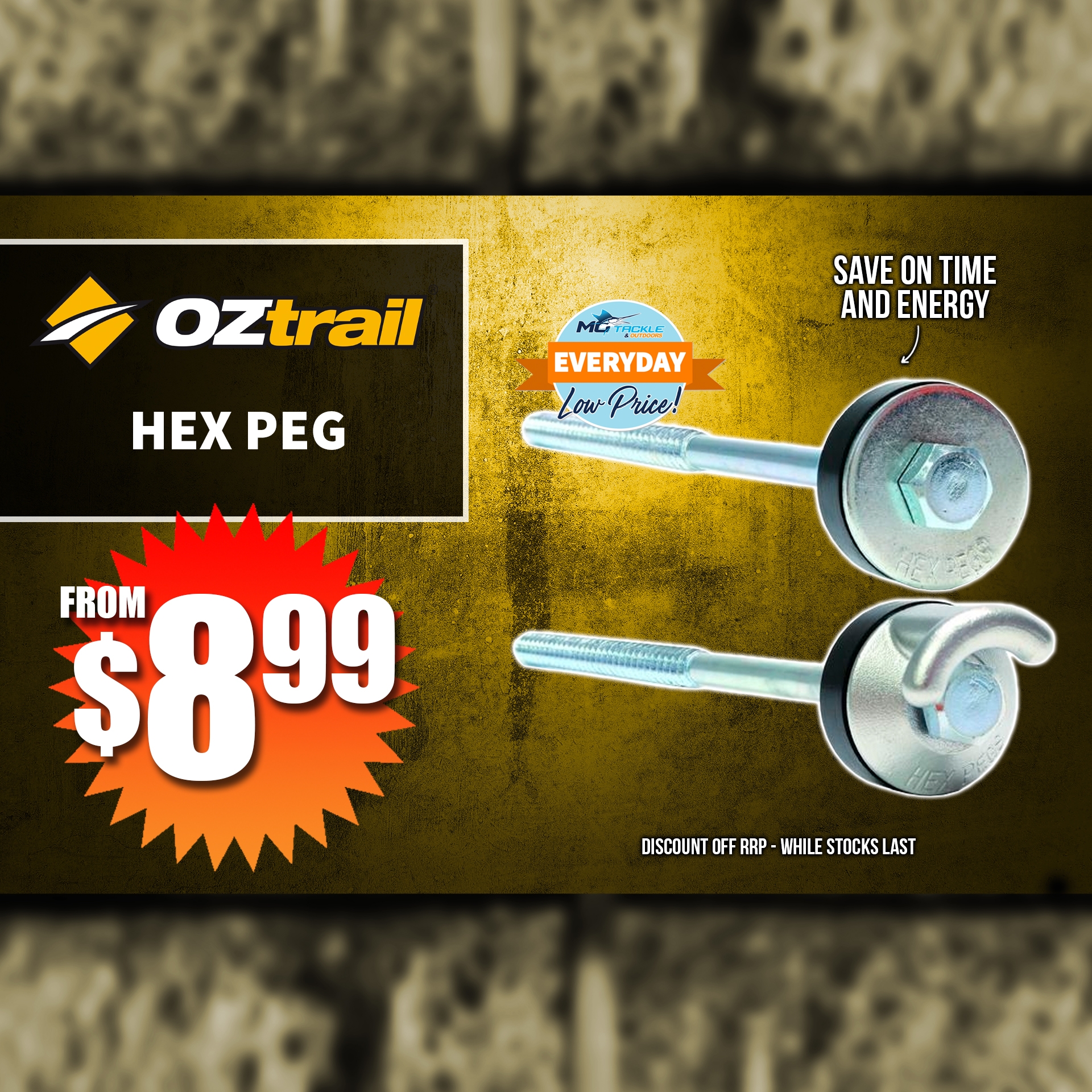 Everyday Low Price - Oztrail Hex Peg