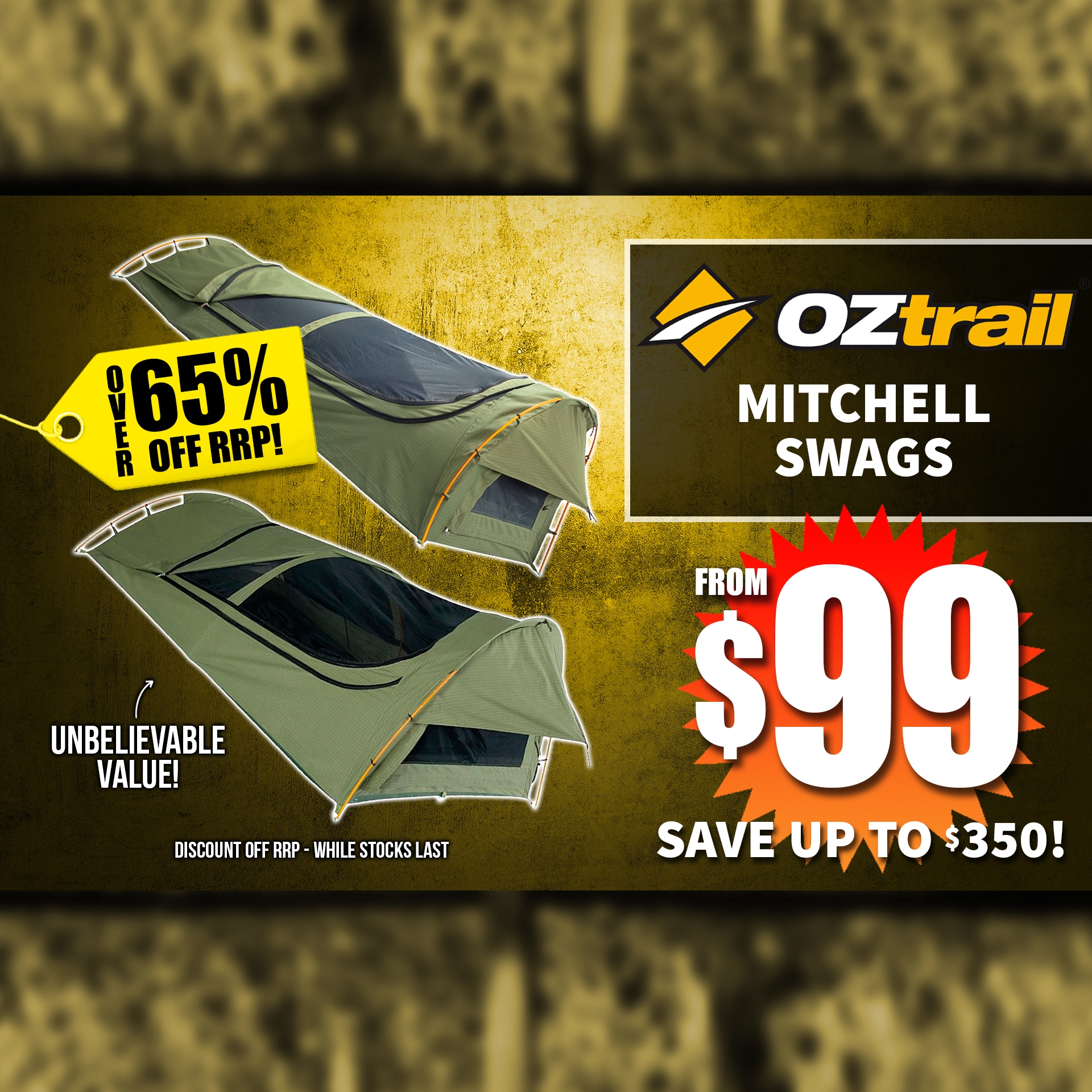 Oztrail Mitchell Swags from $99