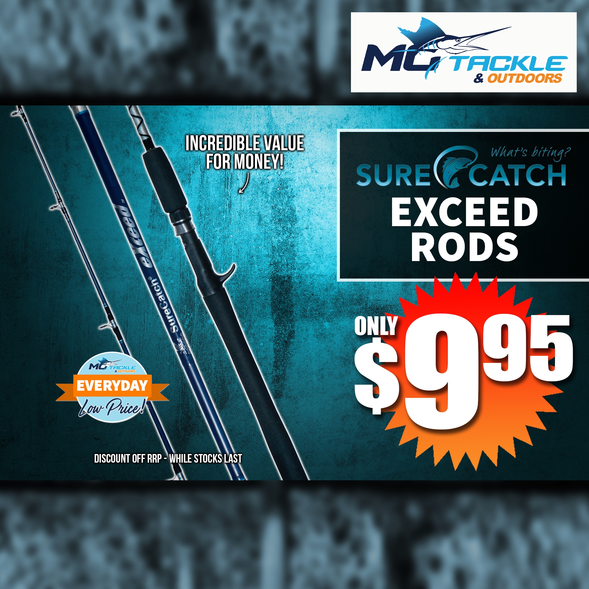 SURECATCH EXCEED ROD only $9.95