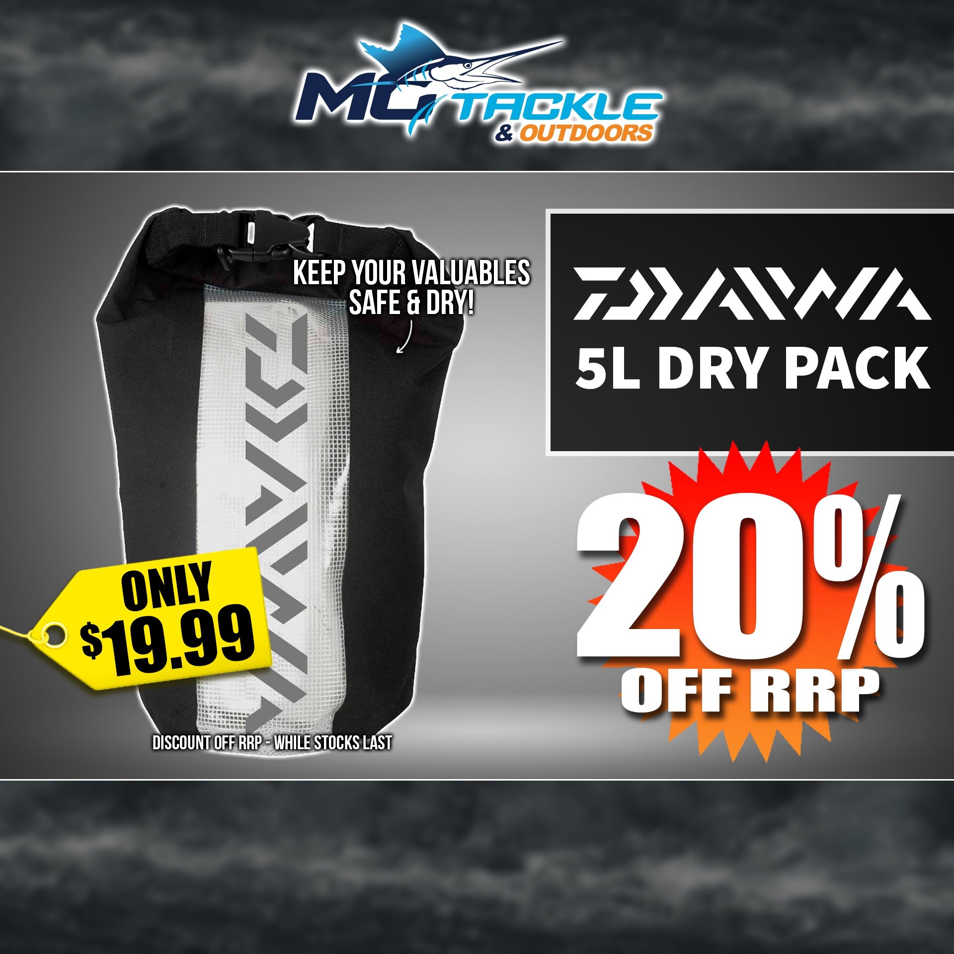 20% off Daiwa 5L Dry Pack