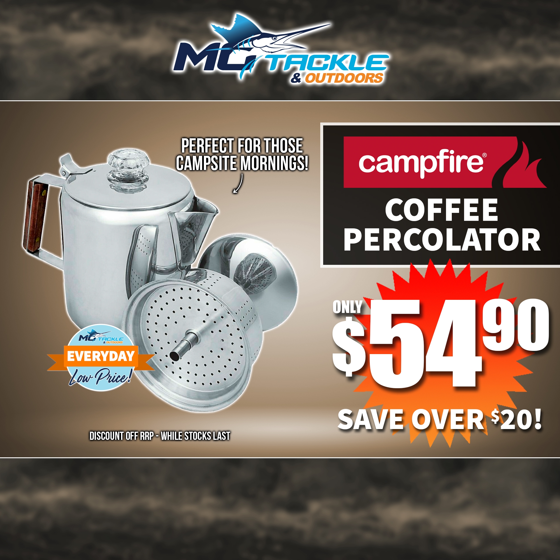 CAMPFIRE COFFEE PERCOLATOR only $54.90