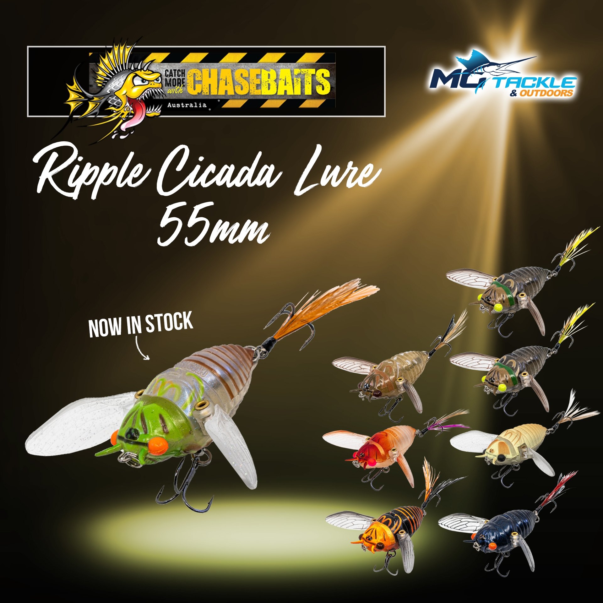 New Size - Chasebaits Ripple Cicada Lure - 55mm