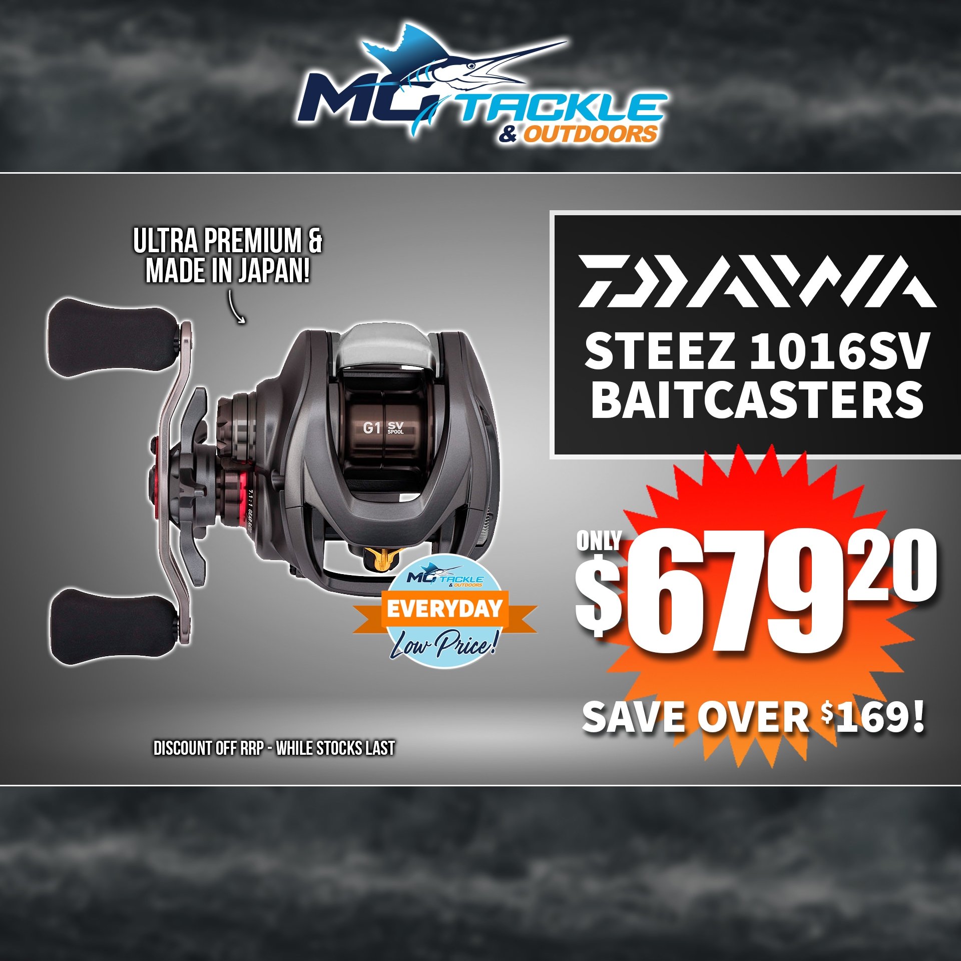 DAIWA STEEZ SV TW BAITCAST REEL only $679.20